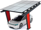 Carport solaire Todome Modèle 11 pour 1 voiture avec toiture photovoltaïque
