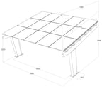 Schéma technique du carport solaire Todome Modèle 11 pour 2 voitures
